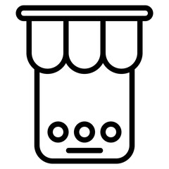 Online shopping icon with outline style. Suitable for website design, logo, app and UI. Based on the size of the icon in general, so it can be reduced.