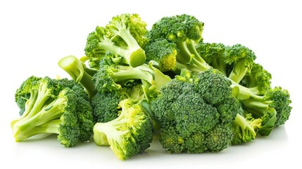 Vegetable broccoli isolated on white background. Tasty healthy full of vitamins Generative AI