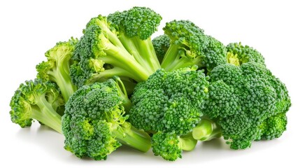 Vegetable broccoli isolated on white background. Tasty healthy full of vitamins Generative AI