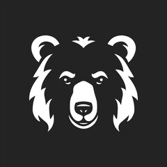  Vector bear head , A minimalist design of a bear head logo isolated Modern Bear Head Emblem design isolated on white background, Minimalist Bear head Logo, Creative Branding for print design