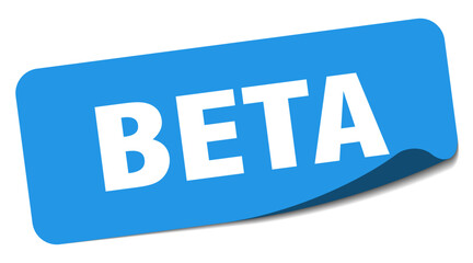 beta sticker. beta label