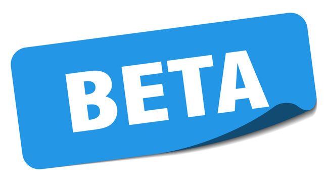 beta sticker. beta label