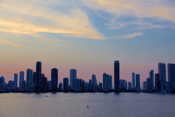 sunrise over the city of Cartagena