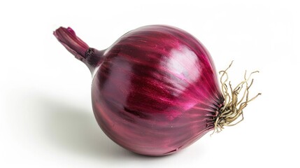 Vegetable onion isolated on white background. Tasty healthy full of vitamins Generative AI