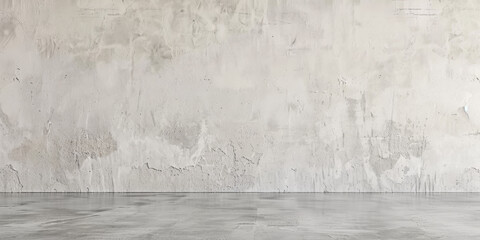 A large, empty room with a white wall. The room is bare and empty, with no furniture or decorations. The white wall is the only feature in the room, and it gives the space a cold, sterile feel - obrazy, fototapety, plakaty