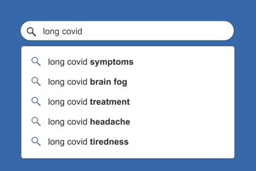 Long Covid health problems concept