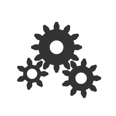Isolated cog wheel gears vector icon