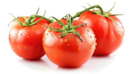 Vegetable tomato isolated on white background. Tasty healthy full of vitamins Generative AI