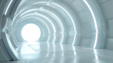 futuristic Frame mockup, minimalistic space aesthetic, science fiction style, shapes, white 3d render