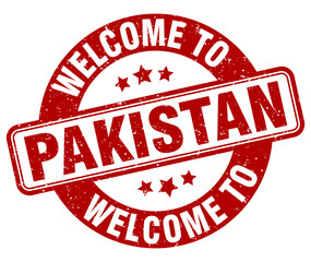 Welcome to Pakistan stamp. Pakistan round sign