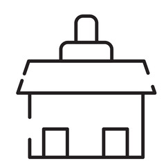 Ancient Building Chinese Line Icon