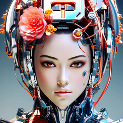 machine learning programme, robotic future technology concept, sharp detailed illustration, perfect composition