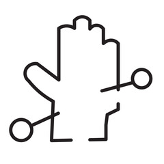 Chinese Medicine Needles Line Icon