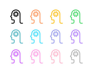 Fototapeta premium Editable artificial brain vector icon. AI technology, artificial intelligence, computer. Part of a big icon set family. Perfect for web and app interfaces, presentations, infographics, etc