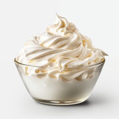 Whipped Cream isolated on transparent background 