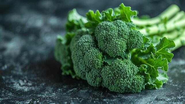 Broccoli florets in a minimalist cluster. AI generate illustration