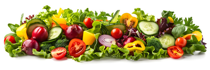 Different vegetables isolate on white background, Assortment of Fresh Vegetables on White Background