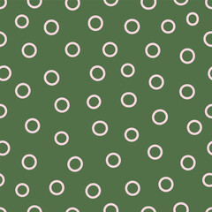 Abstract vector seamless pattern with random rings. Design for fabric, wallpaper, gift paper.
