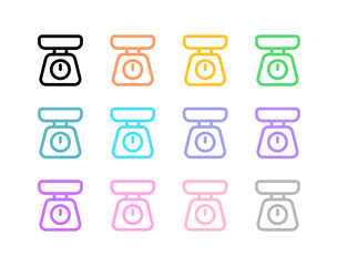 Editable kitchen scale vector icon. Bakery, cooking, appliances,  kitchenware, food. Part of a big icon set family. Perfect for web and app interfaces, presentations, infographics, etc