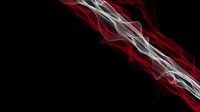 Fantastic Austrian color wave video animation in slow motion for sporting events and space for text, 4096x2304 loop 4K