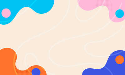 Hand drawn flat design abstract doodle background