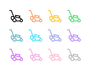 Editable landmower vector icon. Gardening, landscaping, horticulture. Part of a big icon set family. Perfect for web and app interfaces, presentations, infographics, etc