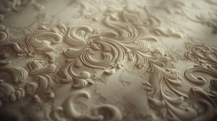 Naklejka premium Vintage pattern background, where ornate motifs and delicate textures come together to create a sense of elegance and sophistication reminiscent of a bygone era
