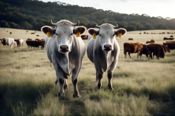'australia murray pasture close long angus cows grey eating meat farmland calf cow rural farming...