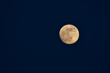 Full moon on blue sky beautifull background