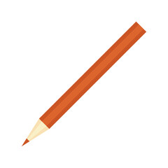 flat design pencil illustration on white background