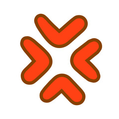 Flat design hate emoji illustration on white background