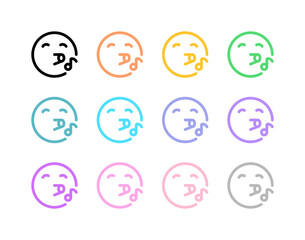 Editable whistle expression emoticon vector icon. Part of a big icon set family. Part of a big icon set family. Perfect for web and app interfaces, presentations, infographics, etc