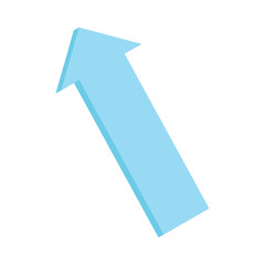 3d graph arrow up illustration on a white background