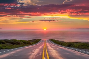 the road along the seashore