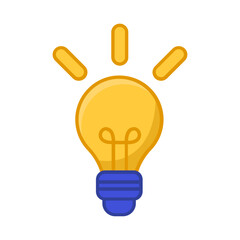 bulb lamp lights idea symbol cartoon illustration