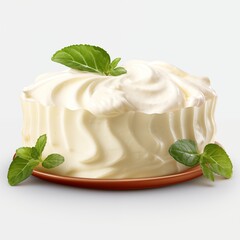 Cream Cheese isolated on transparent background 