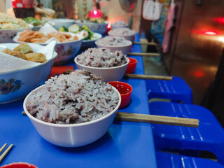 Rice for gods worshiping Chinese beliefs in the China New Year.