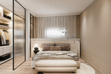 Fototapeta na wymiar Vintage to trendy, furniture designs ideas for bedroom interiors