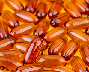 Shiny ovla shape of fish oil