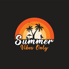Fototapeta na wymiar Summer T-Shirt Design, t-shirt design vector,Summer vibes