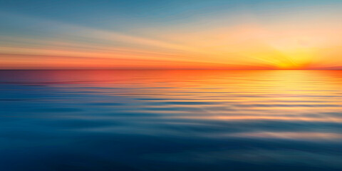 Naklejka na ściany i meble Gradient background shifting from deep sea blue to sunset orange, ideal for evoking feelings of calm and warmth in product displays