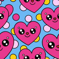 seamless background with hearts