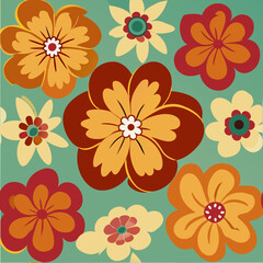 seamless pattern with flowers