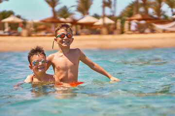 Photo of relaxing vacation in Egypt Hurghada mother with son - 792632696