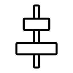 Horizontal Align Vector Line Icon Design