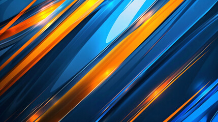High contrast blue and orange glossy stripes. 