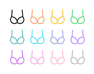 Editable bra, bikini vector icon. Clothing, fashion, apparel. Part of a big icon set family. Perfect for web and app interfaces, presentations, infographics, etc