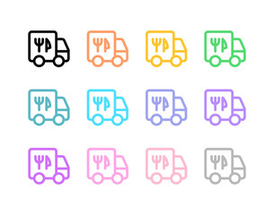 Editable delivery truck vector icon. Part of a big icon set family. Perfect for web and app interfaces, presentations, infographics, etc