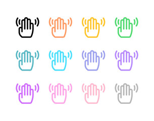 Fototapeta premium Editable hand wave vector icon. Part of a big icon set family. Perfect for web and app interfaces, presentations, infographics, etc