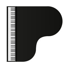 grand piano musical instrument row of black and white keys vector
